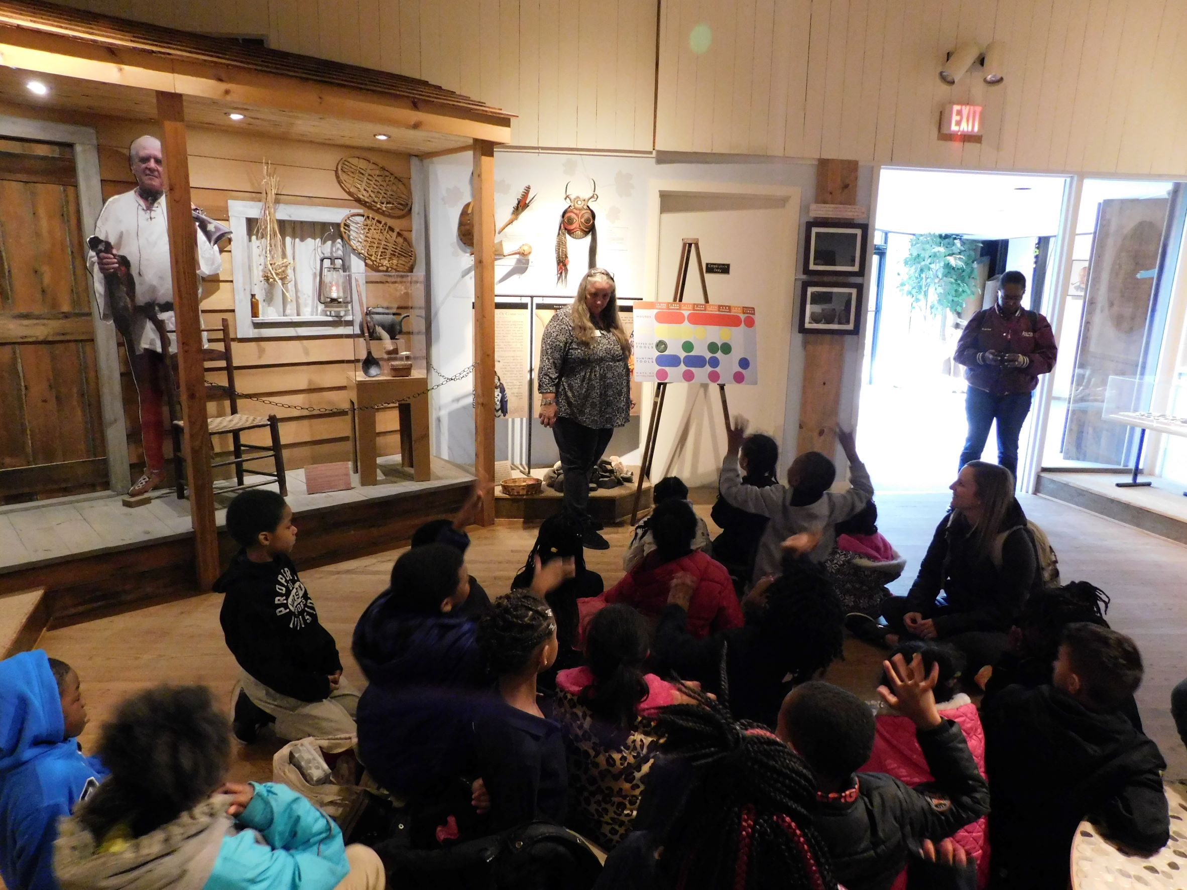 CT Room Activity 2 museum educator teaching a school group